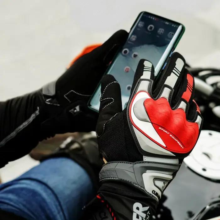 Gants de Moto gants de Moto respirants doigt complet protection écran tactile Guantes course Moto Mo