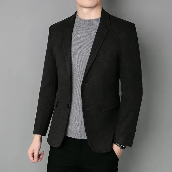 Blazer mode affaires beau Gentleman Version coréenne de Style britannique décontracté mince couleur
