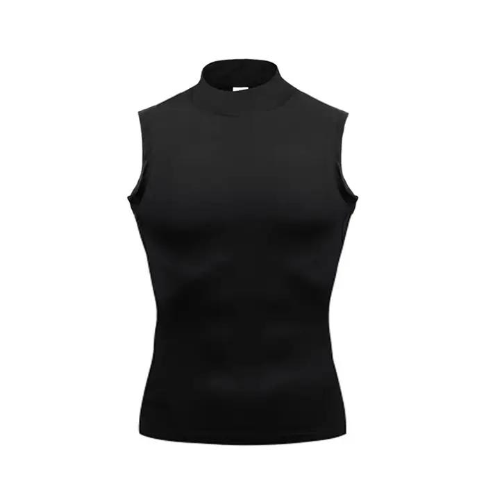 Débardeur compression homme sans manches - Maillot de gym élastique à séchage rapide