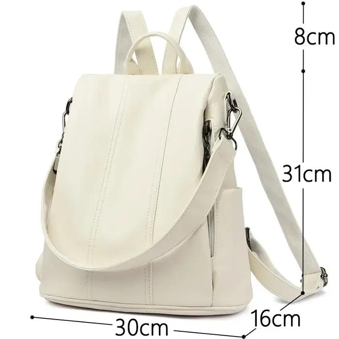 Nouveau sac à dos antivol, sacs à main de haute qualité en cuir souple, sac vintage pour femme, sacs