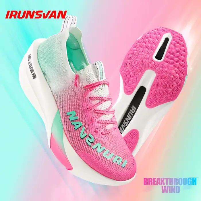 Chaussures de course IRUNSVAN POFENG homme - Coussin d'air plaque carbone marathon 2024