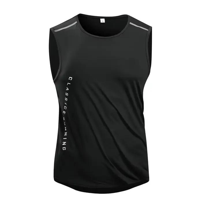 Gilet de course homme CHRLCK - Débardeur fitness séchage rapide, maille respirante pour sport