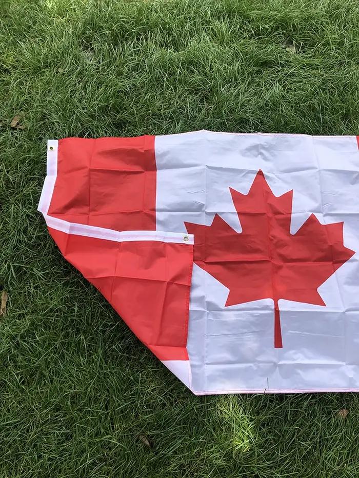 SKY DRAPEAU livraison gratuite grand drapeau canadien 90*150 cm suspendu polyester 3x5 pieds Canada