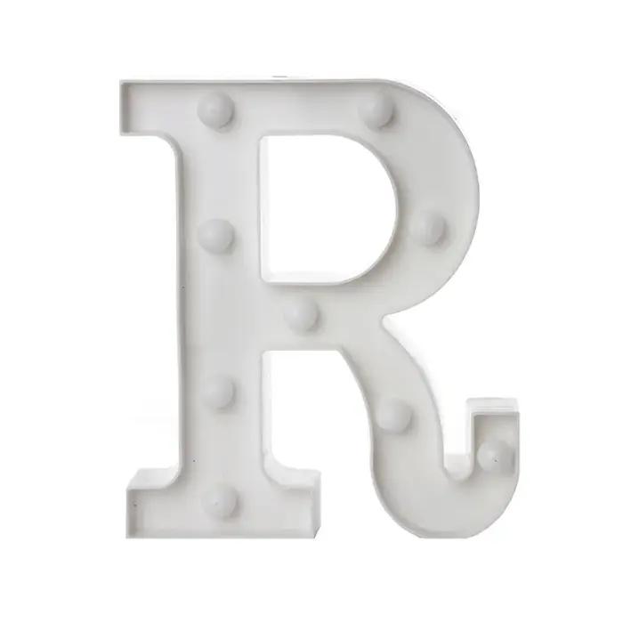 Alphabet lettre LED lumières lumineux numéro lampe batterie chaude veilleuse pour la maison mariage