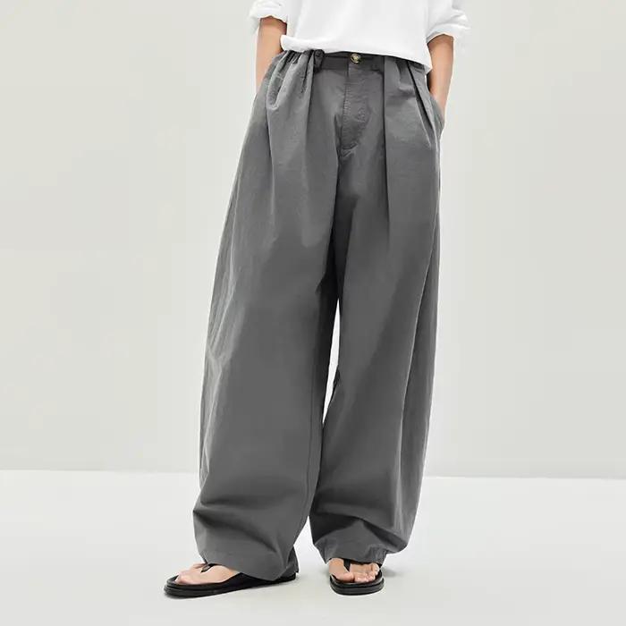 Semir femmes pantalon texturé ample incurvé Long décontracté mode vêtements pour femme texturé tissu