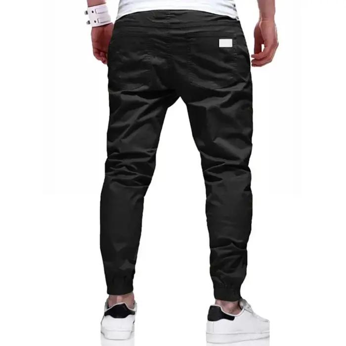 Pantalon cargo homme ample droit sport - Jogger décontracté printemps automne survêtement tissé