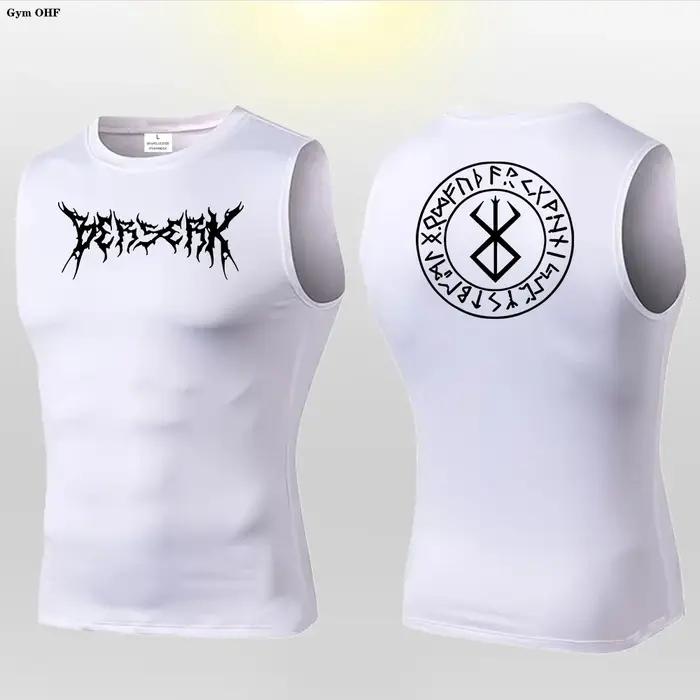 Anime Berserk Guts imprimer Compression gilet hommes gymnastique Fitness hommes gilet séchage rapide