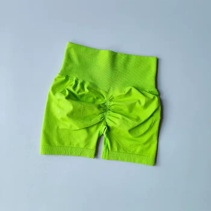 Short sport levage hanches pour femmes - Taille haute amincissant course séchage rapide