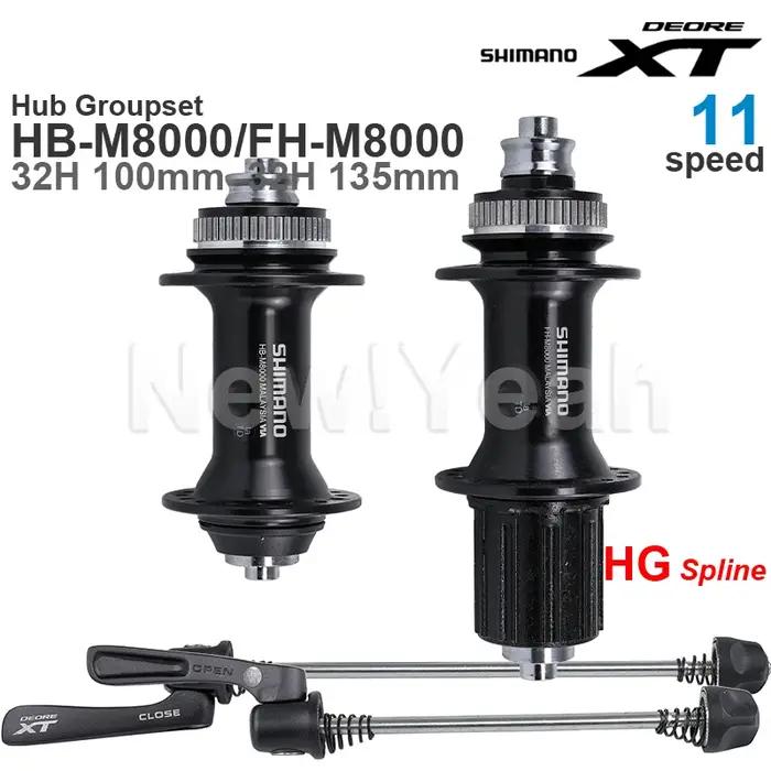 SHIMANO DEORE XT M8000 HUB Groupset Moyeu avant HB-M8000 100 mm et arrière FREEHUB FH-M8000 135 mm a