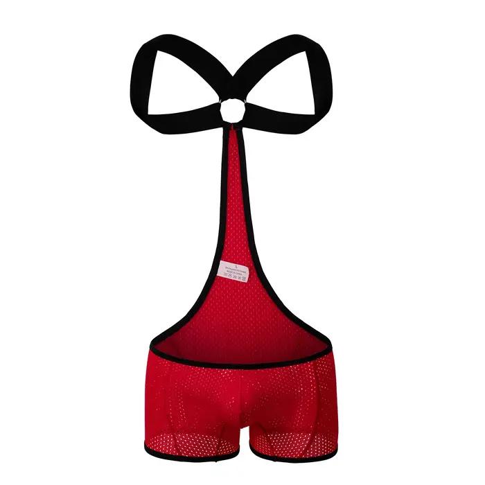 Hommes lutte Singlet respirant maille combinaison Fitness sport justaucorps sous-vêtements homme dos