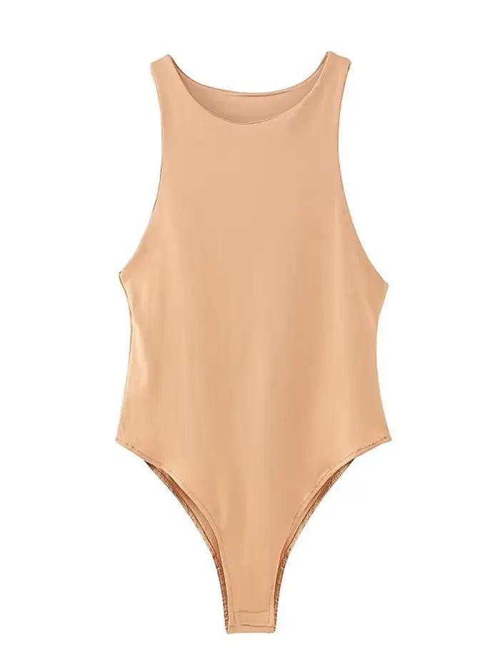 Été solide sexy moulante femmes body femme 4 couleur vert mince body décontracté chic dame club cour