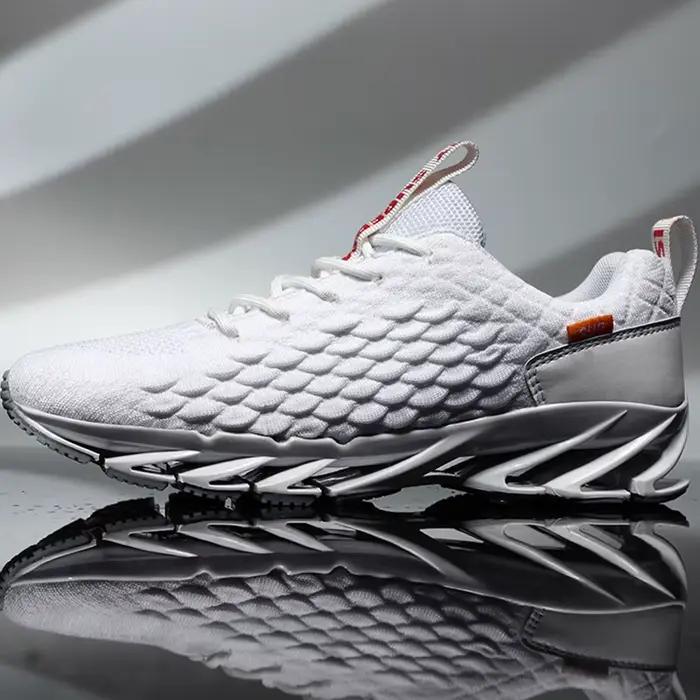 Chaussures de course coordonnantes respirantes pour hommes, à la mode, légères, à lacets, résistante