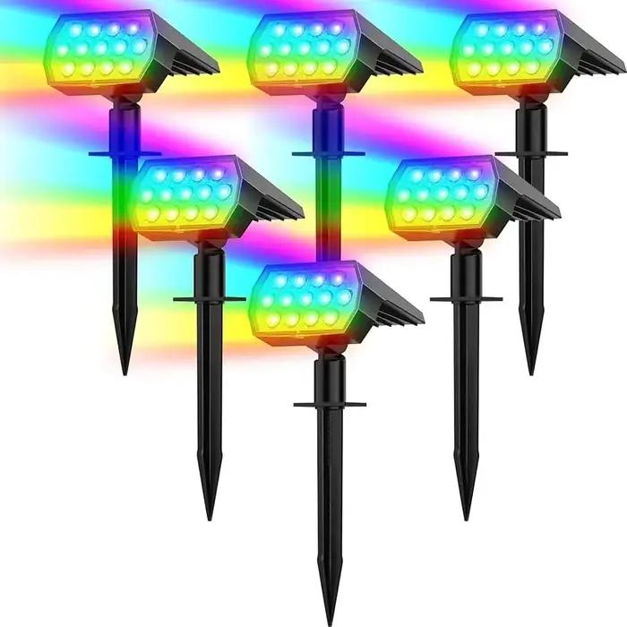Spot Lumineux Solaire Imperméable Conforme à la Norme IP65, Luminaire Décoratif d'Extérieur, Idéal p