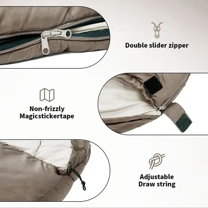 Natureifa-Sac de couchage léger en coton pour femme, camping en plein air, hiver, MJ300 -1 ℃