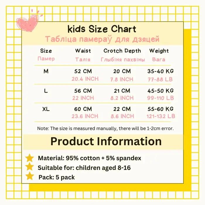 5 pièces/ensemble adolescents sous-vêtements pour fille coton adolescentes slips doux adolescente cu