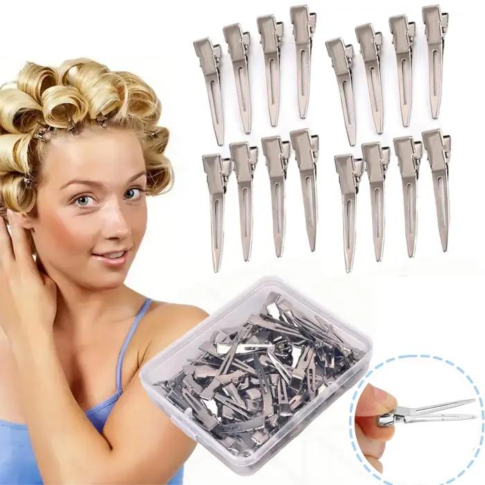 20-50pc dames Salon fixe pince à cheveux métal argent sans couture épingle à cheveux 4.5cm élégant r