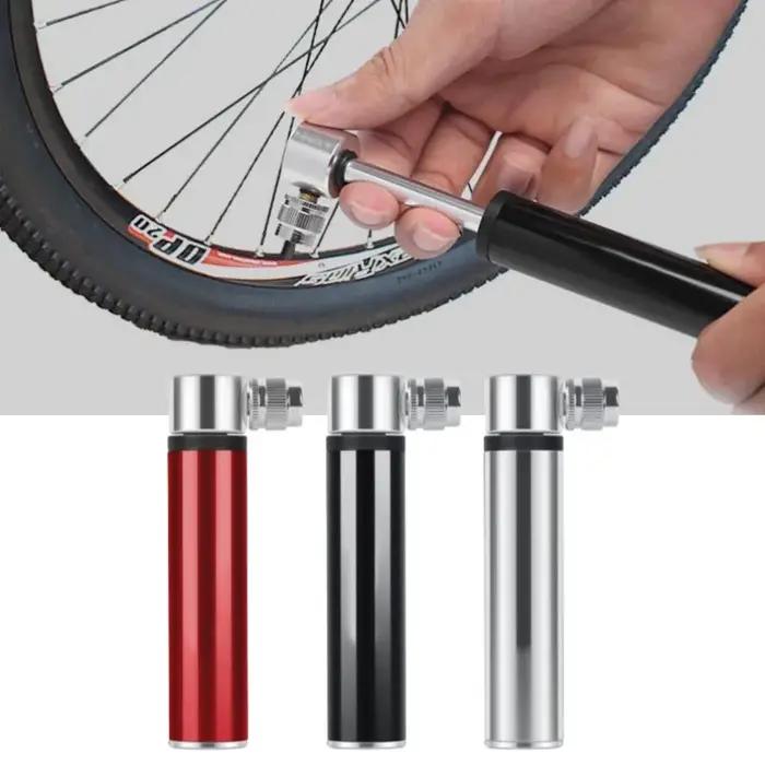 Mini pompe à vélo portable en alliage d'aluminium pour gonflage rapide de pneus de route et VTT avec valves Schrader et Presta