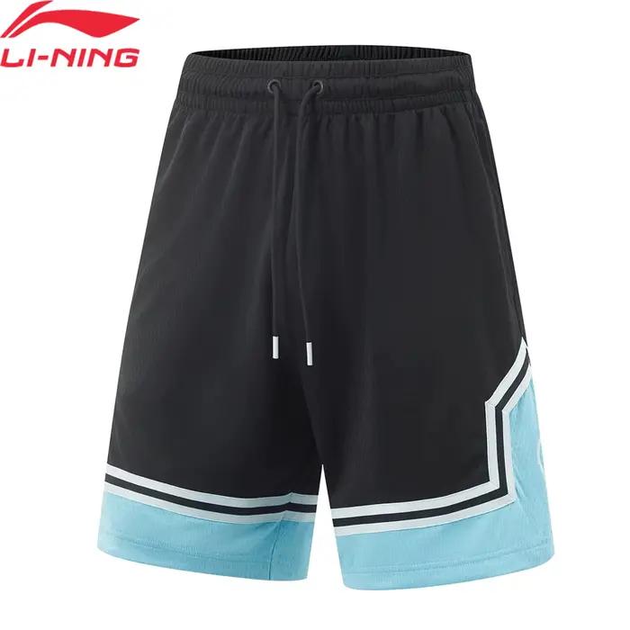 Li-Ning Short de compétition Wade pour homme AT DRY en polyester, coupe régulière, respirant, bas de