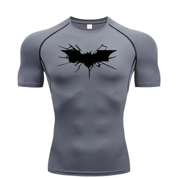 T-shirt de compression pour homme, vêtement de fitness, de musculation, à séchage rapide, RL00101