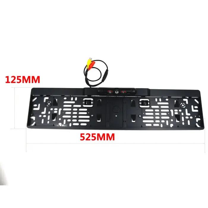 Cadre de plaque d'immatriculation de voiture européenne, plaque d'immatriculation avec 4 LED IR, cam