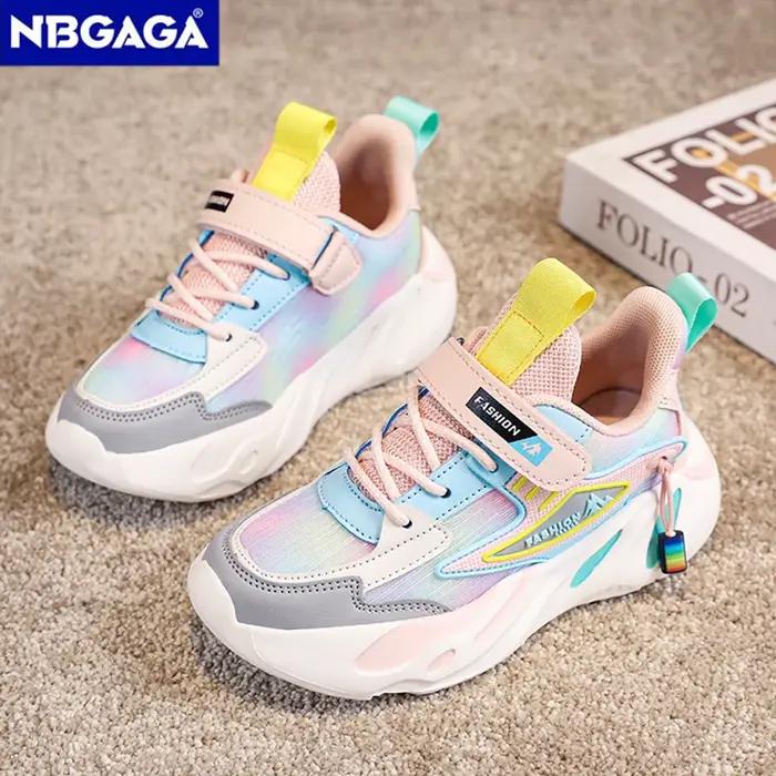 Baskets en maille respirante pour enfants, chaussures de tennis décontractées, sports scolaires, mod