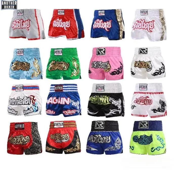 Short de combat de boxe pour hommes et femmes, short MMA Muay Thai de couleur Patchwork, vêtements d