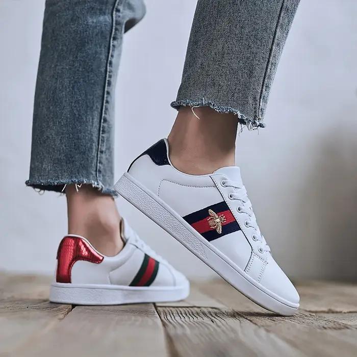 Baskets de marque originale pour hommes, chaussures abeille brodées de haute qualité, chaussures de