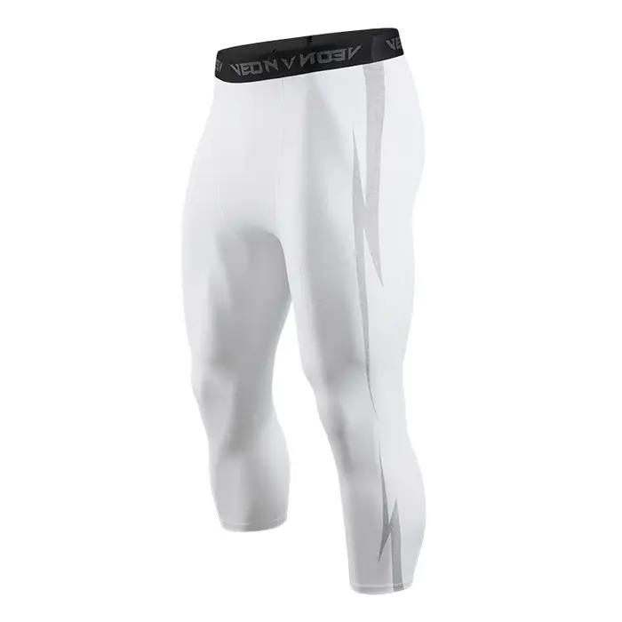 Leggings de musculation athlétiques compression 3/4 - Respirants, séchage rapide pour course et entraînement