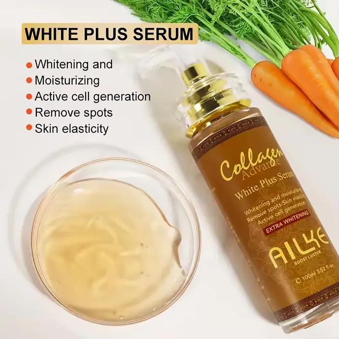 Essence éclaircissante filtrée au collagène, utilisée pour le visage et le corps, éclaircir la peau,