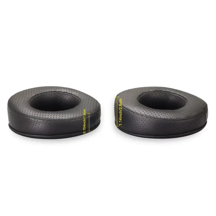 Coussinets d'oreille perforés en peau de mouton, 11cm, coudés, pour écouteurs Fostex TH-600 TH-900 D