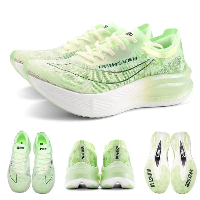 IRUNSVAN pleine paume Nylon plaque de carbone Marathon chaussures de sport hommes 2024 haute qualité