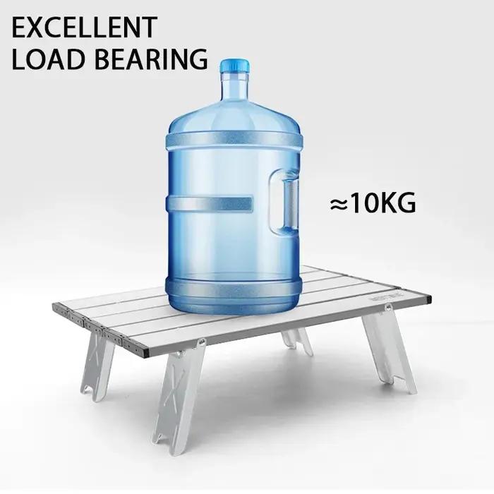 Table en rouleau légère, Mini sac à dos pliant, pêche pique-nique barbecue, Table d'extérieur en alu