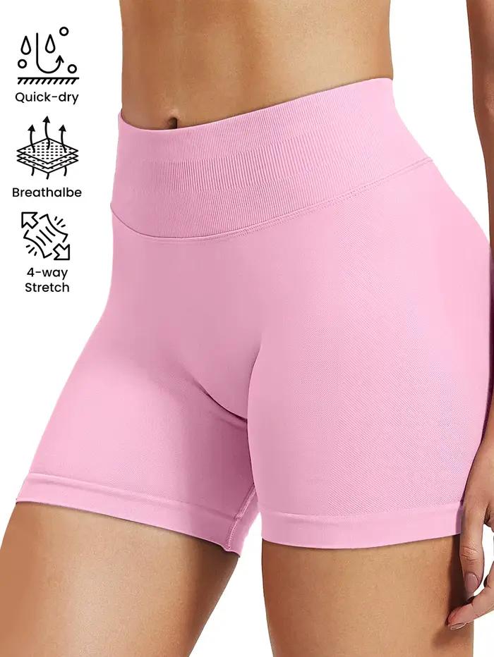 Short de yoga fitness haute élasticité pour le levage des hanches avec des hanches pêche et aucune l