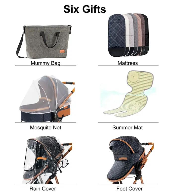 Landau de voyage Portable de luxe 3 en 1, poussette pour bébé, haute paysage, poussette de voyage po