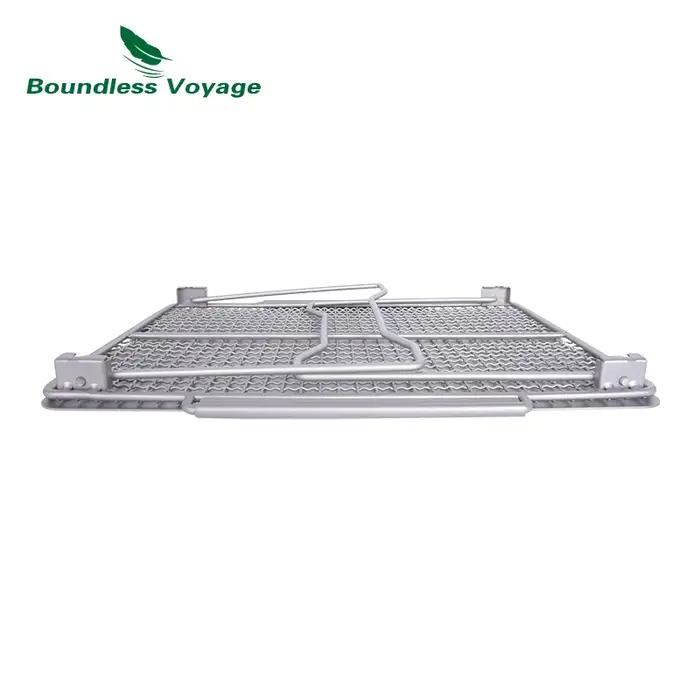 Boundless Voyage Portable Grill, Table de camping, Pliant en titane, Grille de feu de camp, Pique-ni