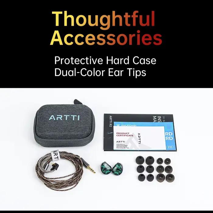 ARTTI R2 écouteurs intra-auriculaires HiFi 10mm diaphragme en béryllium bobine dynamique filaire IEM