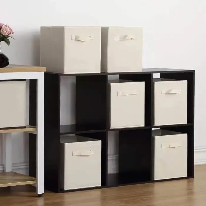 Organisateur de tiroir d'armoire de poubelle de rangement de tissu non tissé, boîte de rangement de