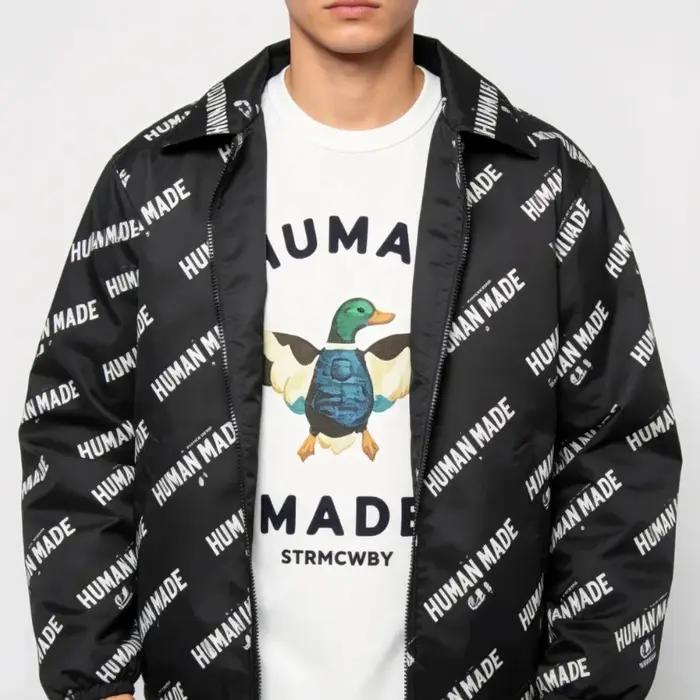 HUMAN MADE Flyduck T-shirt en coton imprimé résistant pour hommes et femmes, style japonais, col ron