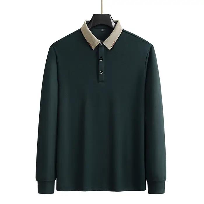 Grande taille 7XL 8XL 9XL automne à manches longues affaires Polo hommes respirant décontracté gymna