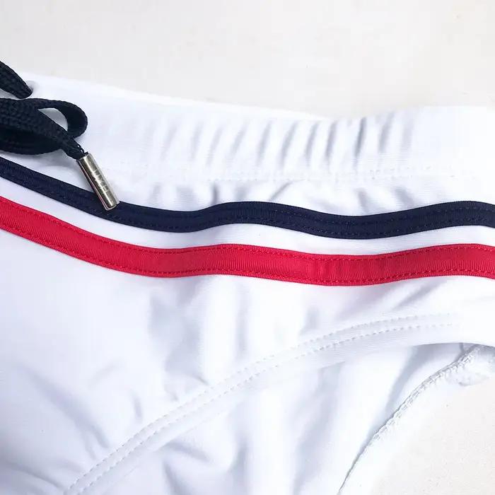 Marque homme slip de bain maillots de bain shorts troncs boxeurs rayures patchwork couleur taille ba