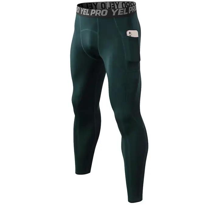 Pantalon fitness homme velours thermique hiver - Legging entraînement course extensible serré