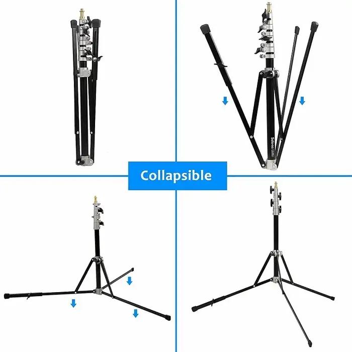 Trépied multifonction Selens 220 cm en aluminium pliable, kits de studio photo portables, accessoire