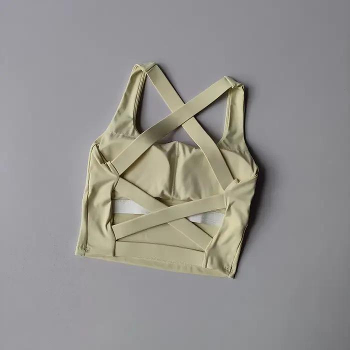 Soutien-gorge sport femme sans couture haute impact - Push-up sexy yoga fitness
