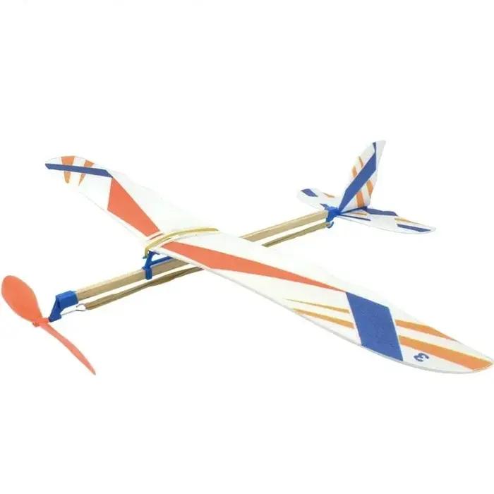 Kit de modèle d'avion avec bande de caoutchouc, jouets pour enfants, mousse, plastique, assemblage,