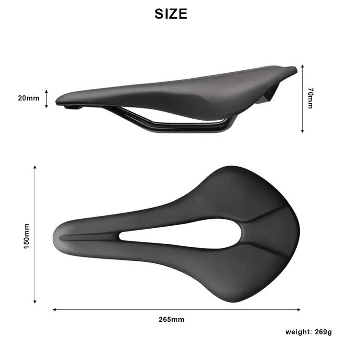 Selle de vélo en cuir PU, Design creux respirant, siège doux et confortable, vtt, vélo de route, cou