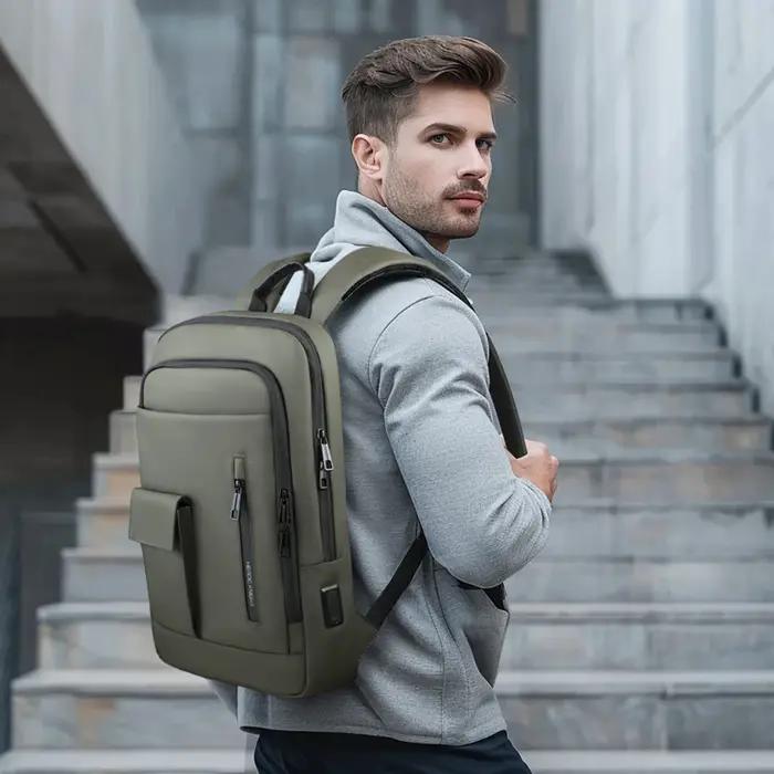 Heroic Knight – sac à dos d'affaires fin pour hommes, étanche, pour ordinateur portable 15.6 pouces,
