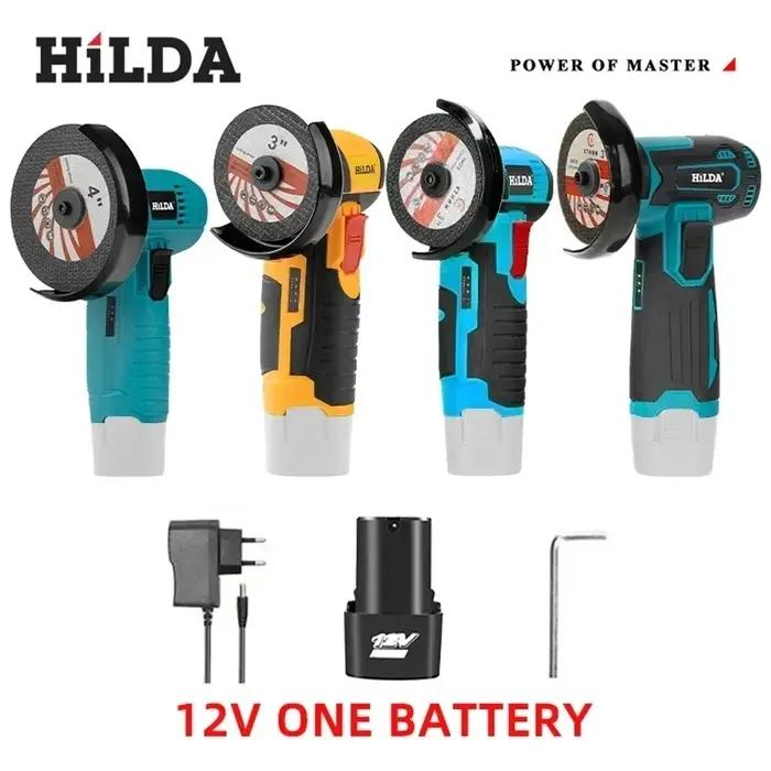 HILDA – meuleuse d'angle électrique 12V, 3/4 pouces, Machine à polir au Lithium, Mini Machine de déc