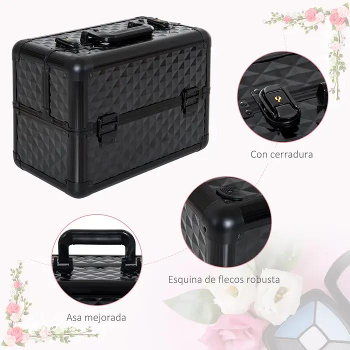 Homcom Trousse de maquillage Organisateur de cosmétiques professionnel