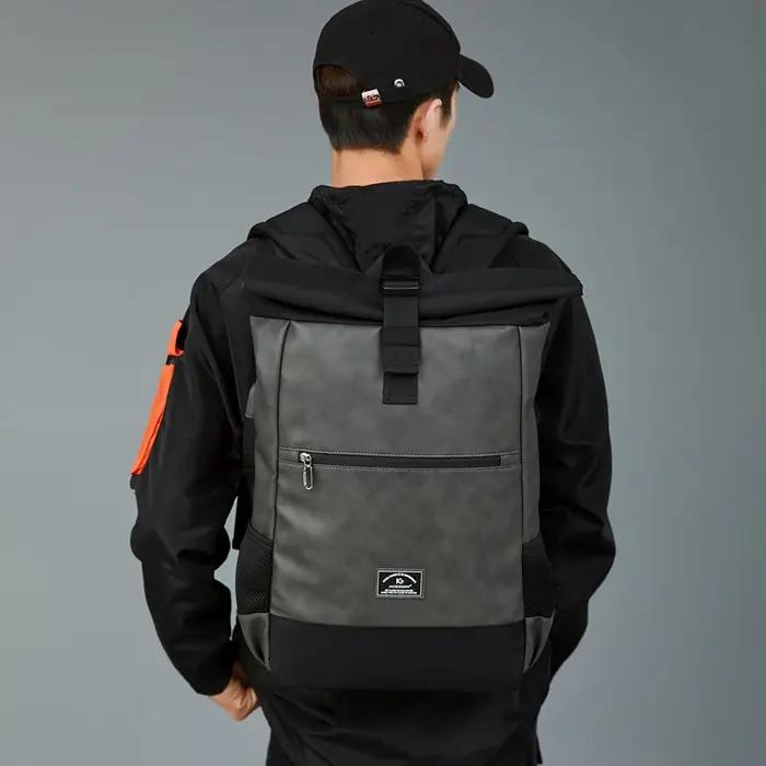 Sacs à dos d'ordinateur imperméables pour hommes et femmes, cuir PU léger, sac à dos à roulettes de