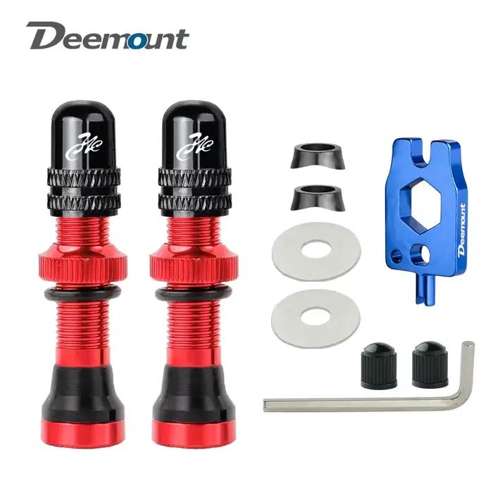 Deemount 2 pièces vélo Tubeless Schrader mamelon A/V vannes noyau en laiton CNC usiné anodisé pour v
